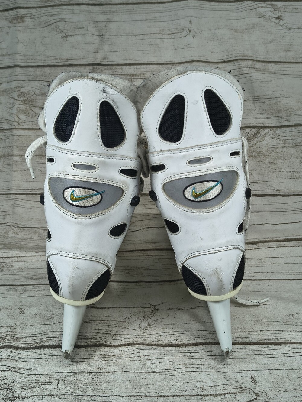 Vintage White Nike Zoom Air Ice Hockey Player Skates Fedorov Size 11.5 Mens - Picture 5 of 13